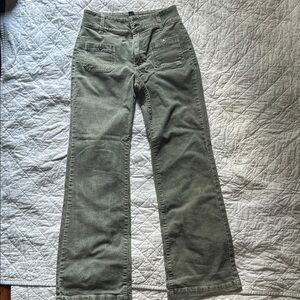 Green Wide-Leg Pants